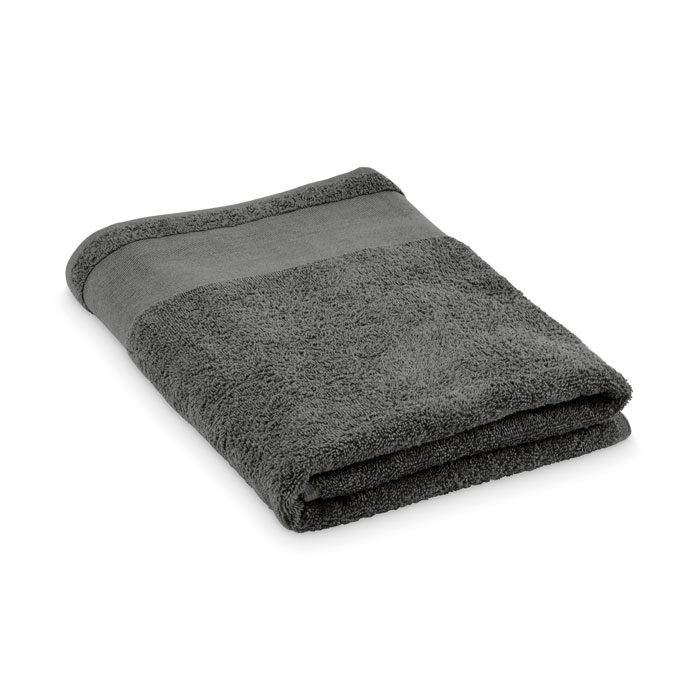 Serviette de bain en coton 380 g/m² 70 × 140 cm Island 70 gris pierre